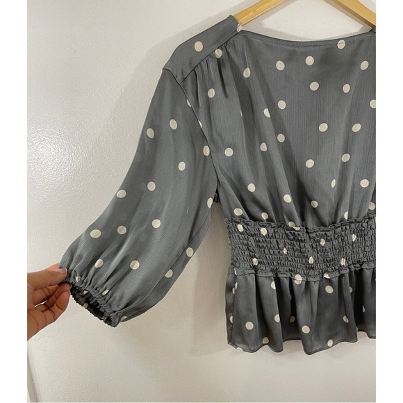 RYEGRASS Gray Dots Women’s Blouse New With Tags Size: XS - Picture 7 of 13